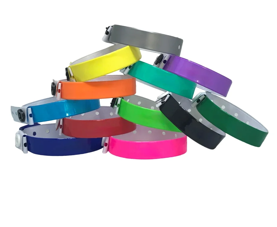 Pulseira de Identificação Vinil Slim Fina 